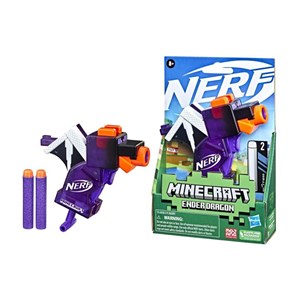 تفنگ اسباب بازی نرف Nerf با تیر اسفنجی مدل ماینکرافت Minecraft رنگ بنفش_اسباب بازی