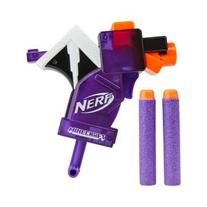 تفنگ اسباب بازی نرف Nerf با تیر اسفنجی مدل ماینکرافت Minecraft رنگ بنفش_اسباب بازی