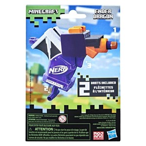 تفنگ اسباب بازی نرف Nerf با تیر اسفنجی مدل ماینکرافت Minecraft رنگ بنفش_اسباب بازی