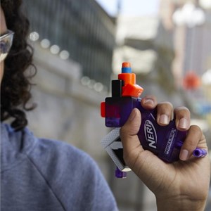 تفنگ اسباب بازی نرف Nerf با تیر اسفنجی مدل ماینکرافت Minecraft رنگ بنفش_اسباب بازی