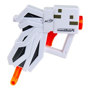 تفنگ اسباب بازی نرف Nerf با تیر اسفنجی مدل ماینکرافت Minecraft رنگ سفید_اسباب بازی