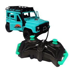 ماشین کنترلی شارژی جیپ آفرود چراغدار Crazy Go رنگ آبی_اسباب بازی