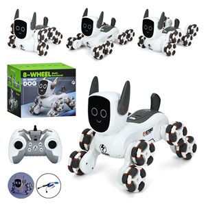 ربات اسباب بازی سگ کنترلی هوشمند با هشت چرخ و چرخش 360 درجه مدل JJRC Q193_اسباب بازی