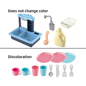 اسباب بازی سینک ظرفشویی 22 قطعه پمپ دار با قابلیت تغییر رنگ ظروف Change color_اسباب بازی