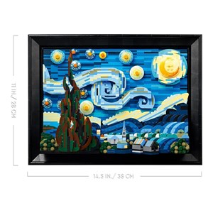 لگو قاب عکس ون گوگ شب پر ستاره (3D دیواری) 2316 قطعه مدل Vincent Van Gogh The Starry Night_Building 9907_اسباب بازی