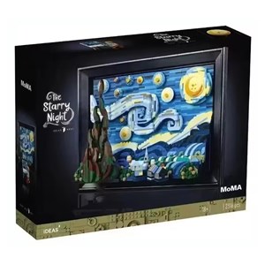 لگو قاب عکس ون گوگ شب پر ستاره (3D دیواری) 2316 قطعه مدل Vincent Van Gogh The Starry Night_Building 9907_اسباب بازی