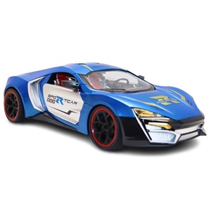 ماشین کنترلی شارژی اسپرت مقیاس 1:10 چراغدار رنگ آبی کد 0855_اسباب بازی