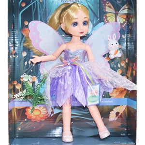 عروسک باربی تمام مفصلی 30 سانتی با لباس فرشته کد 161_اسباب بازی