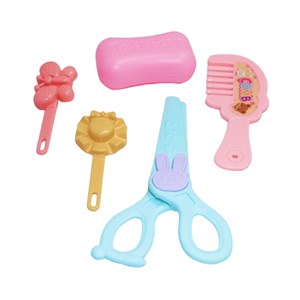 سگ خانگی به همراه قفس و وسایل آرایشی رنگ کرم کد 1059_اسباب بازی