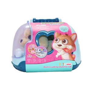 سگ خانگی به همراه قفس و وسایل آرایشی رنگ کرم کد 1059_اسباب بازی