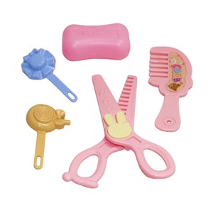 گربه خانگی به همراه قفس و وسایل آرایشی رنگ سفید قهوه ای کد 1062_اسباب بازی