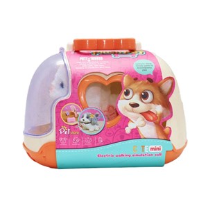 گربه خانگی به همراه قفس و وسایل آرایشی رنگ سفید کرم کد 1062_اسباب بازی