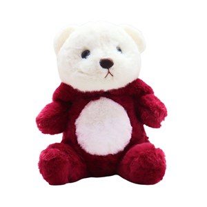 عروسک پولیشی اورجینال خرس کلاه دار سرخابی 26 سانتی_اسباب بازی