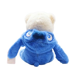 عروسک پولیشی اورجینال خرس کلاه دار آبی 26 سانتی_اسباب بازی