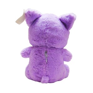 عروسک پولیشی اورجینال خرس کلاه دار بنفش 26 سانتی_اسباب بازی