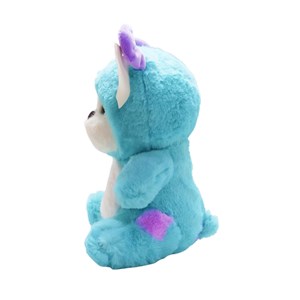 عروسک پولیشی اورجینال خرس کلاه دار آبی فیروزه ای 26 سانتی_اسباب بازی