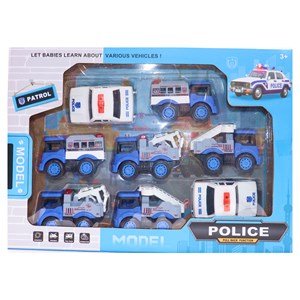 ماشین های اسباب بازی پلیس مجموعه 8 عددی مدل POLICE 168_اسباب بازی