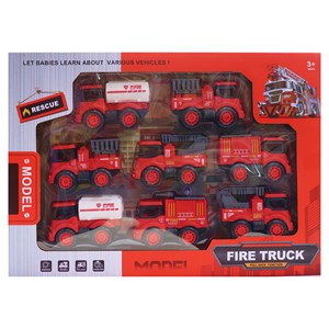 ماشین های اسباب بازی آتش نشانی مجموعه 8 عددی مدل FIRE TRUCK 168_اسباب بازی