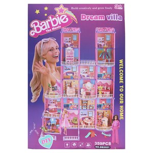 ست خانه عروسکی باربی 6 طبقه  همراه با وسایل و عروسک مدل BB2023_اسباب بازی