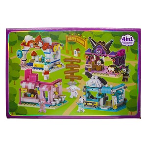 لگو شهر بازی 902 قطعه کرومی، پارک تفریحی سانریو 4 در 1 مدل 11201_اسباب بازی