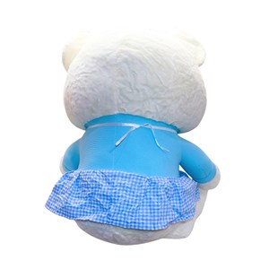 عروسک پولیشی اورجینال خرس پاپیون صورتی 52 سانتی_اسباب بازی