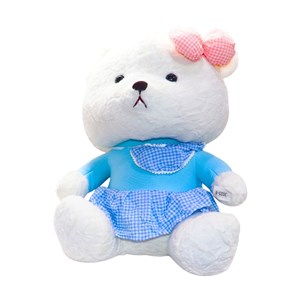 عروسک پولیشی اورجینال خرس پاپیون صورتی 52 سانتی_اسباب بازی