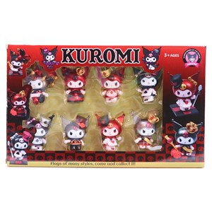 اکشن فیگور کرومی 7 سانتی مجموعه 8 عددی مدل YH1014 Kuromi_اسباب بازی