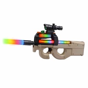 تفنگ اسباب بازی شارژی تیر ژله ای با نور LED و صدای شلیک مدل FNP90 SY509C_اسباب بازی
