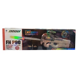 تفنگ اسباب‌ بازی شارژی تیر ژله‌ ای با نور LED و صدای شلیک مدل FNP90 SY509C_اسباب بازی