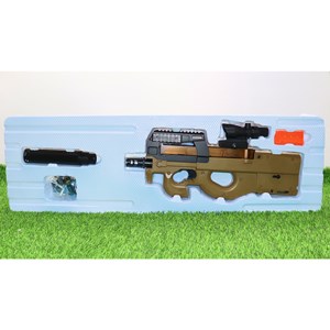 تفنگ اسباب‌ بازی شارژی تیر ژله‌ ای با نور LED و صدای شلیک مدل FNP90 SY509C_اسباب بازی