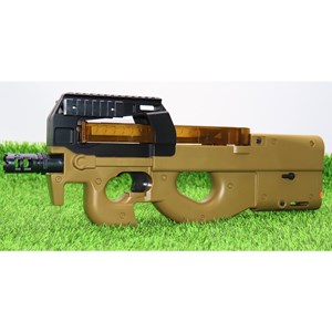 تفنگ اسباب‌ بازی شارژی تیر ژله‌ ای با نور LED و صدای شلیک مدل FNP90 SY509C_اسباب بازی