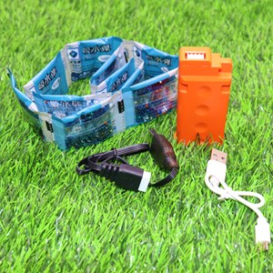 تفنگ اسباب‌ بازی شارژی تیر ژله‌ ای با نور LED و صدای شلیک مدل FNP90_اسباب بازی