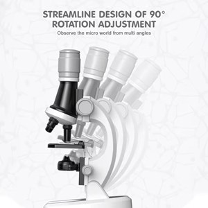 میکروسکوپ آموزشی با بزرگنمایی 100 تا 1200 برابر چراغدار مدل 1012A1_اسباب بازی
