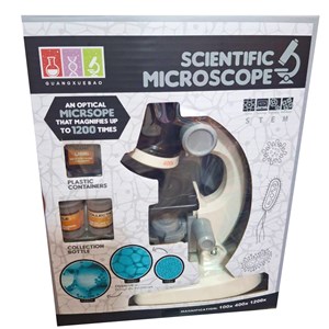 میکروسکوپ آموزشی با بزرگنمایی 100 تا 1200 برابر چراغدار مدل 1012A1_اسباب بازی