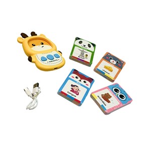 فلش کارت صوتی آموزشی با 112 کارت دو طرفه انگلیسی طرح گوزن مدل Smart Cartoon Card Reader 8804_اسباب بازی