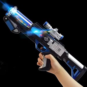 تفنگ اسباب بازی موزیکال چراغدار طرح فضایی مدل Starry Illusion Star Electric Gun 817_اسباب بازی