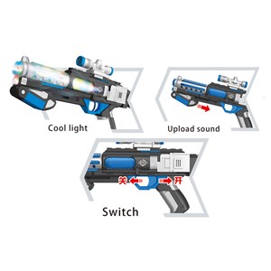 تفنگ اسباب بازی موزیکال چراغدار طرح فضایی مدل Starry Illusion Star Electric Gun 817_اسباب بازی