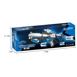 تفنگ اسباب بازی موزیکال چراغدار طرح فضایی مدل Starry Illusion Star Electric Gun 817_اسباب بازی
