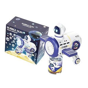 تفنگ اسباب بازی حباب ساز شارژی چراغ دار طرح سفینه فضایی مدل Bubble Gun 8109_اسباب بازی