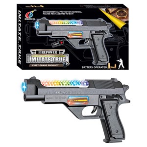 تفنگ اسباب بازی کلت موزیکال و چراغدار مدل Toy Gun 814_اسباب بازی