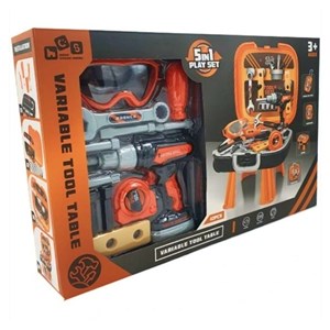ست جعبه ابزار طرح چمدانی پایه دار 5 کاره مدل Tool Playset 778_اسباب بازی
