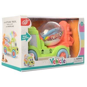 ماشین اسباب بازی کامیون میکسر موزیکال و چراغدار مدل VEHICLE TOY HD9033_اسباب بازی