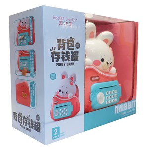 گاوصندوق اثر انگشتی رمز دار باتری خور طرح خرگوش مدل MINI BANK 33822_اسباب بازی