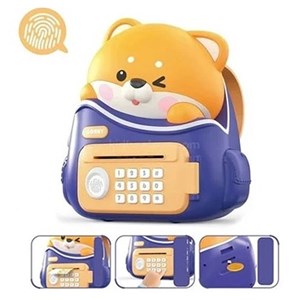 گاوصندوق اثر انگشتی رمز دار باتری خور طرح خرس مدل MINI BANK 33822_اسباب بازی