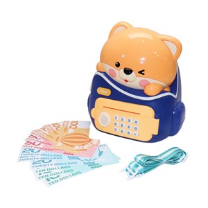 گاوصندوق اثر انگشتی رمز دار باتری خور طرح خرس مدل MINI BANK 33822_اسباب بازی