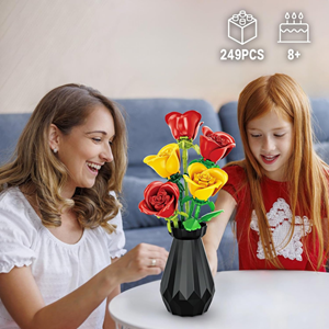 لگو گل رز رنگی و گلدان مدل 3026