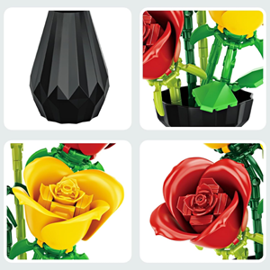 لگو گل رز رنگی و گلدان مدل 3026