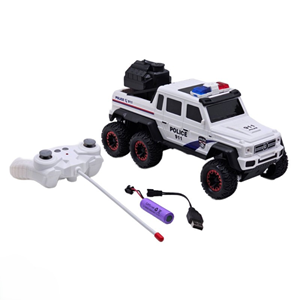 ماشین کنترلی پلیس 6 چرخ سفید مدل 500