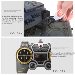  ماشین کنترلی شارژی تانک نظامی تیر پرتاب کن دودزا 1:18 مدل Tank Remote Control LCF 789-3_اسباب بازی