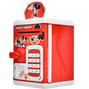 گاوصندوق اثر انگشتی رمز دار باتری خور طرح میکی موس مدل 3002
